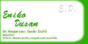eniko dusan business card